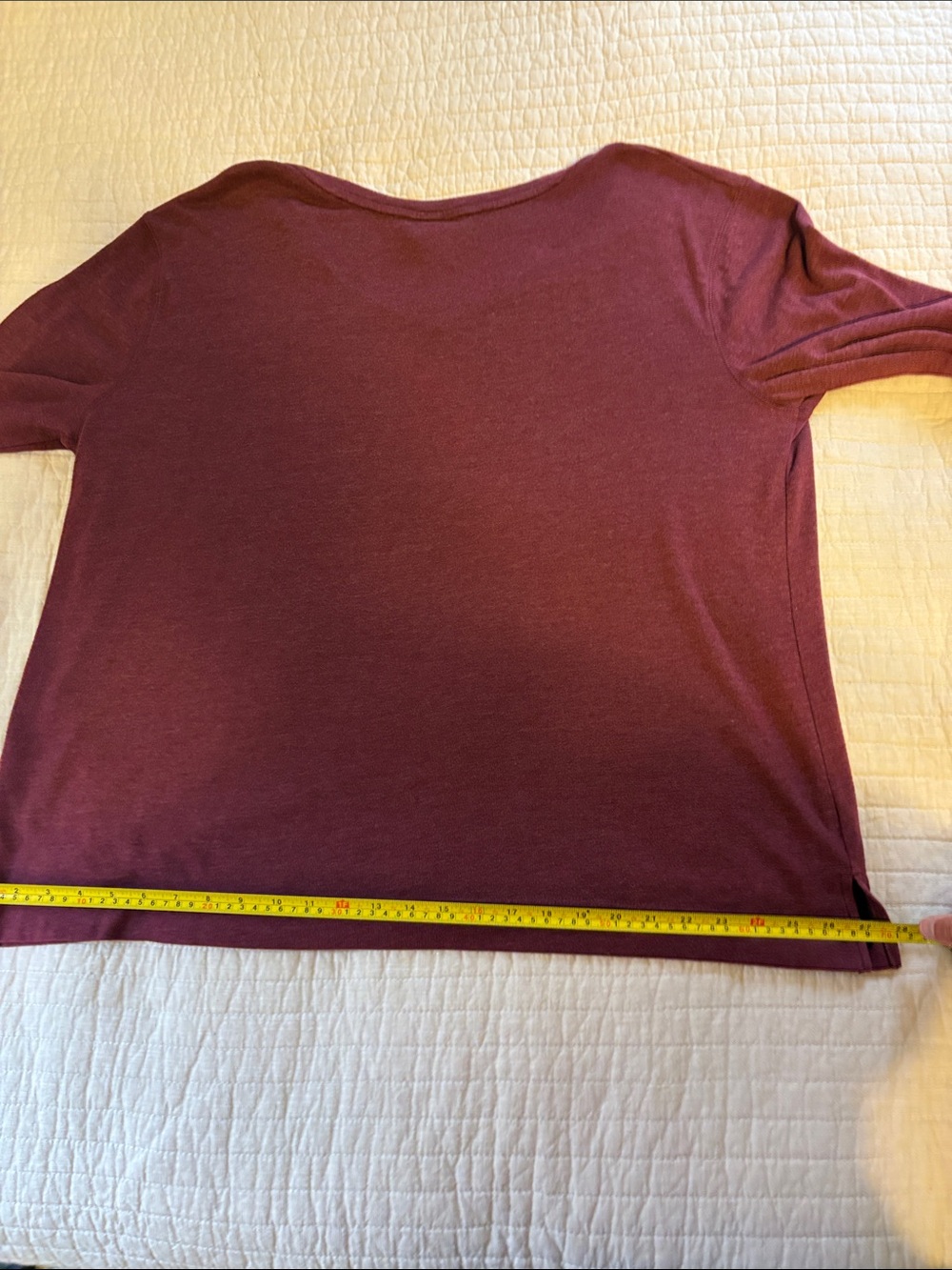 Ava & Viv Long Sleeve V-Neck Top — Burgundy - Picture 8 of 11